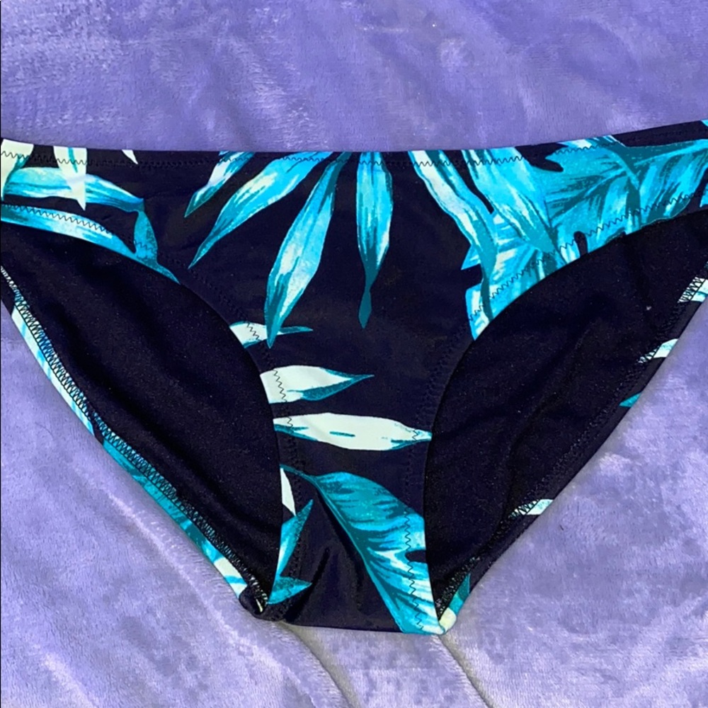 Black Palm Tree Bikini Bottoms